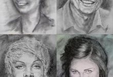Photo of Угольные скетчи на холсте