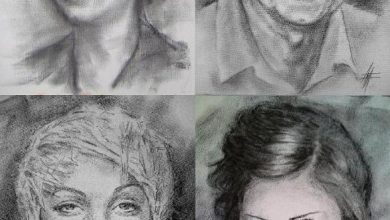 Photo of Угольные скетчи на холсте
